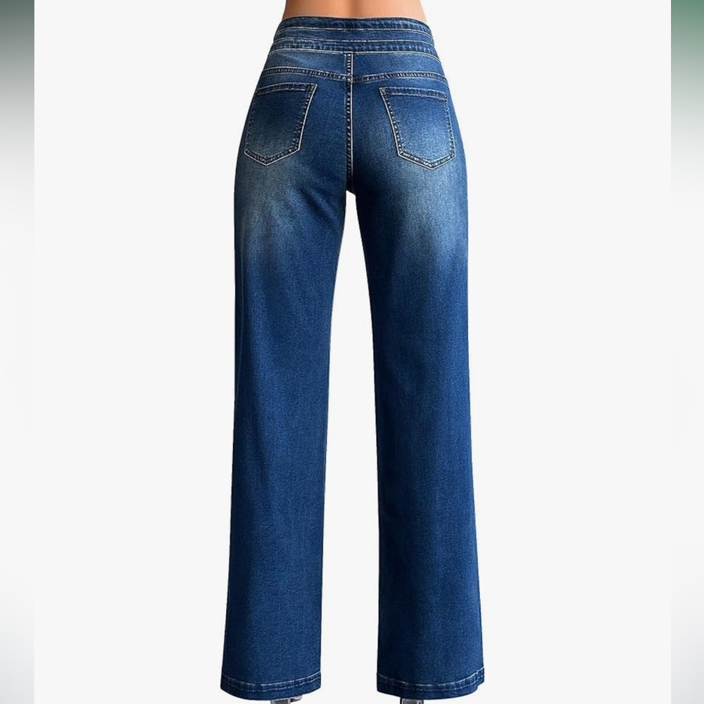 NWT high waisted baggy loose wide leg jeans - Picture 2 of 10